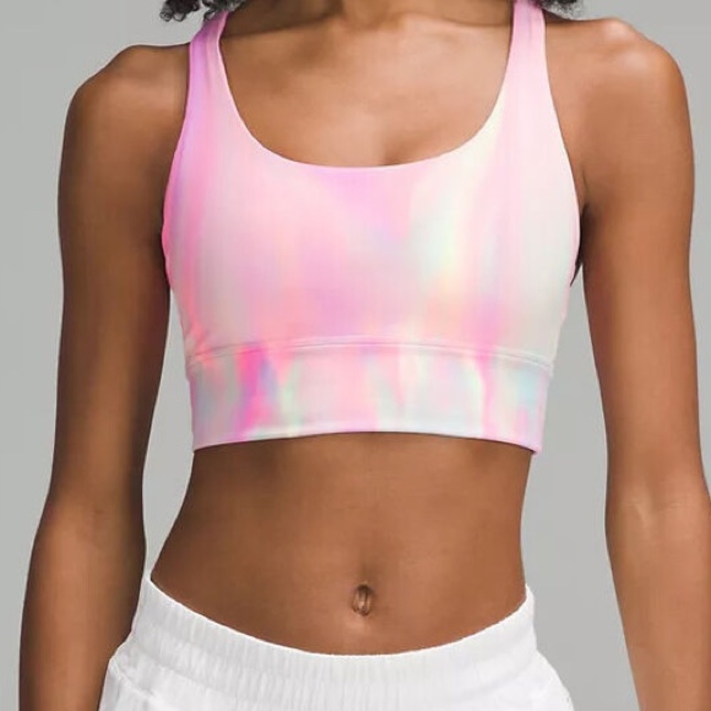Lulelemon Longline Energy Bra—Psychedelic Wash Multi